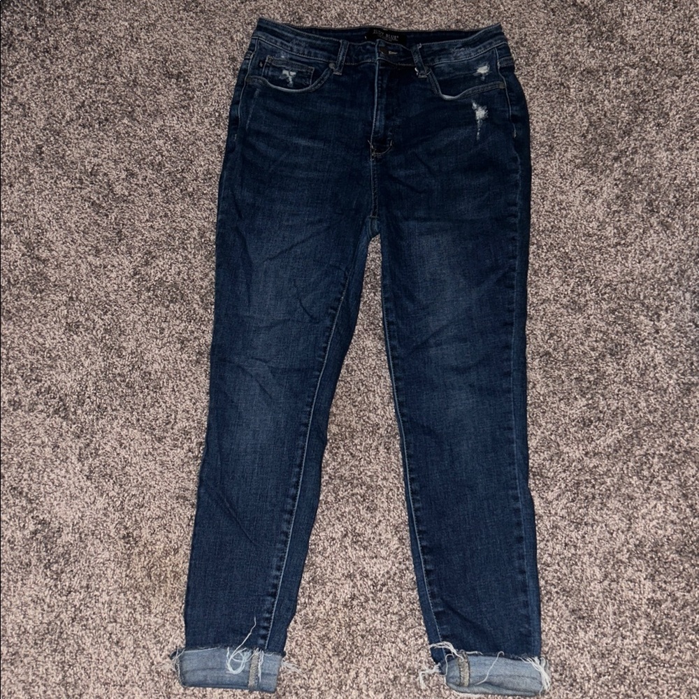 Judy Blue Cropped Jeans- Size 13/ 31 Waist - Picture 5 of 6
